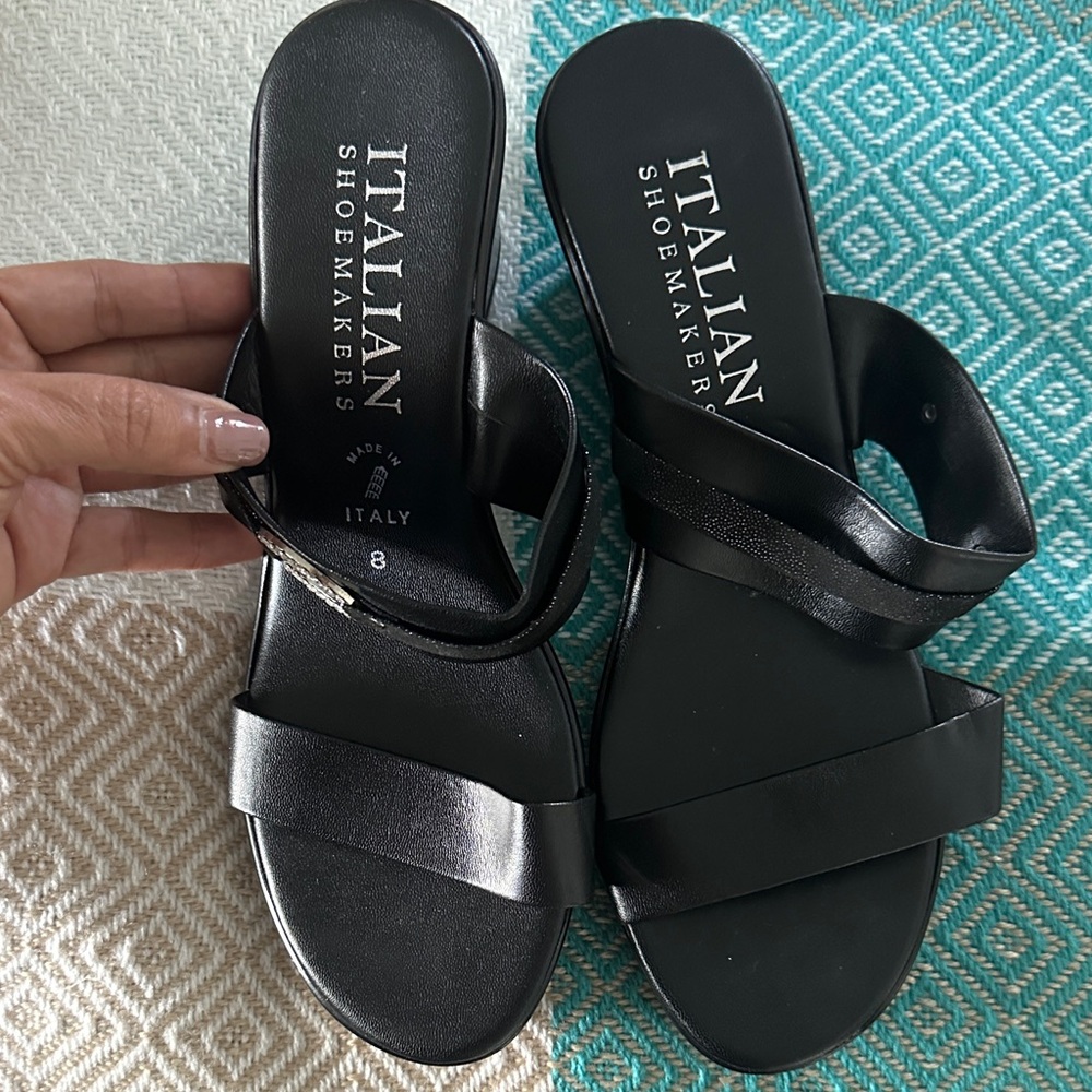 Italian Shoemakers Elegant Black Sandals